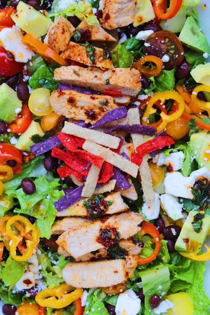 Southwest Grilled Chicken Salad close up