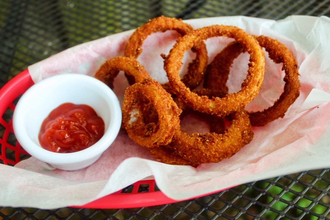 Beer Battered Onion Rings - Sweet Simple Vegan