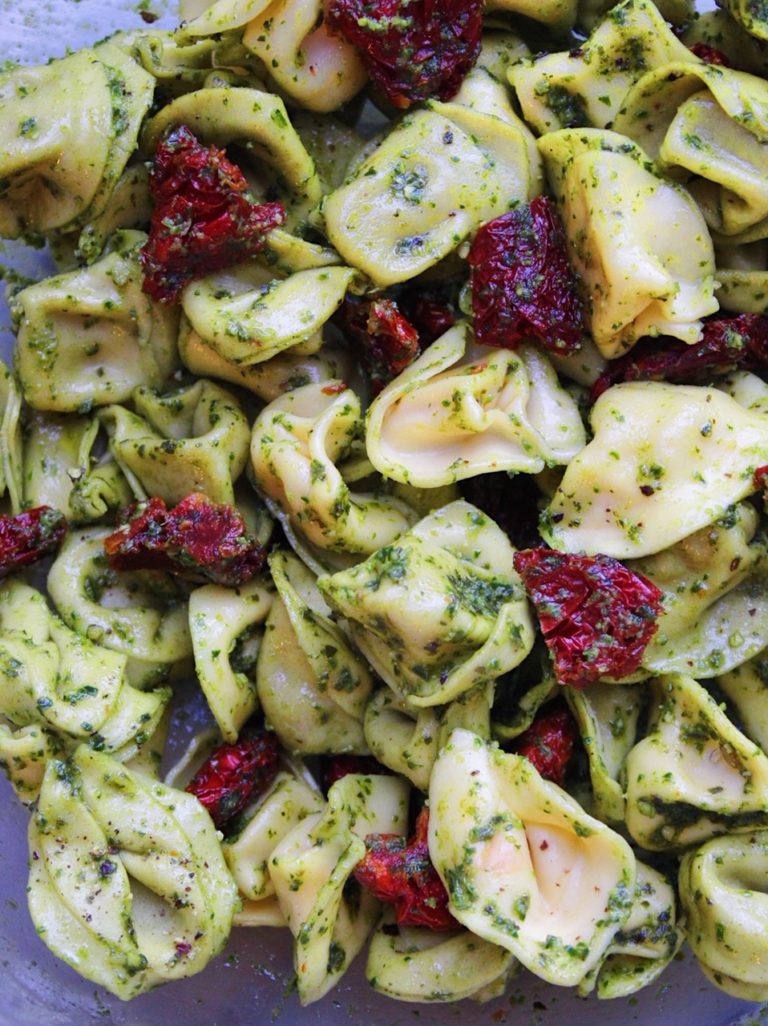 Pesto Tortellini with SunDried Tomatoes Cuisine & Cocktails
