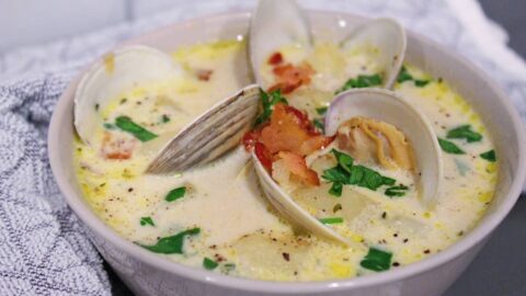 Homemade New England Clam Chowder with Fresh Clams - Cuisine