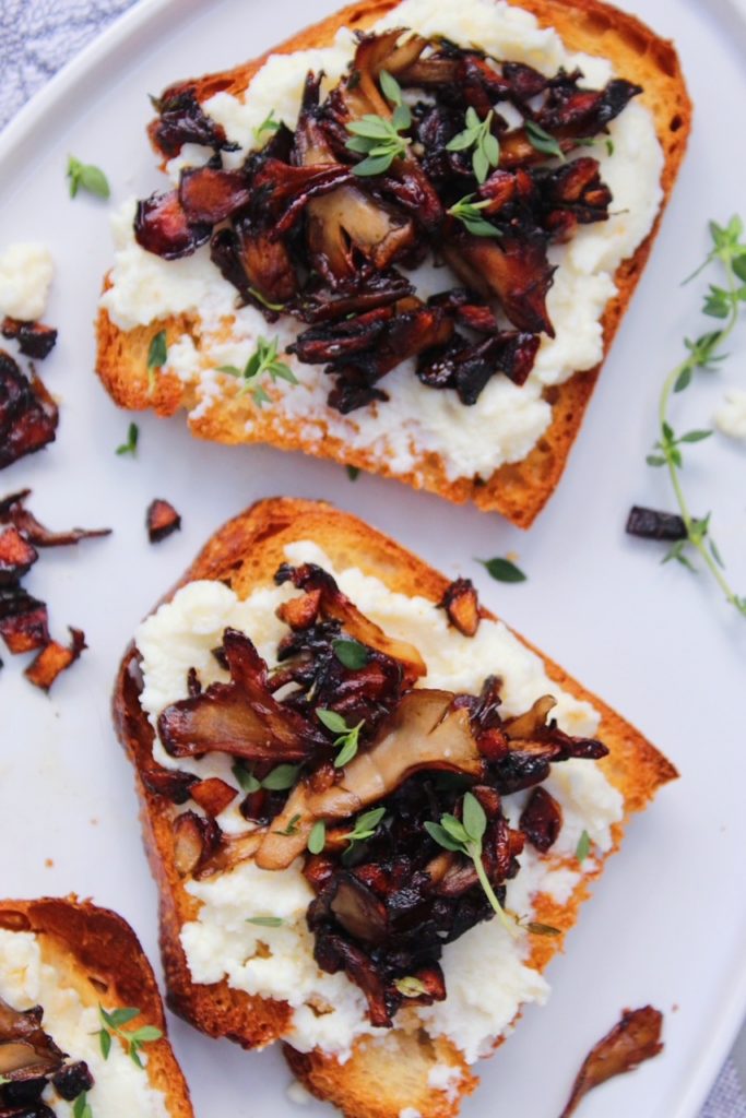 Mushroom Ricotta Toast