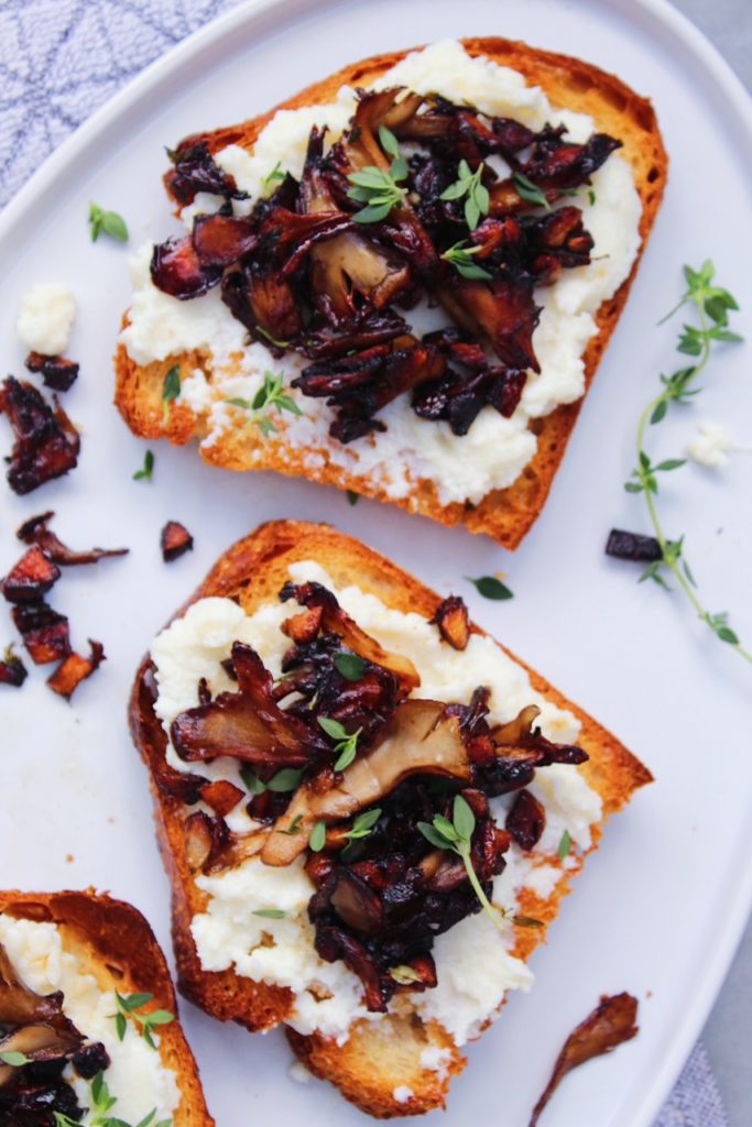 Mushroom Ricotta Toast