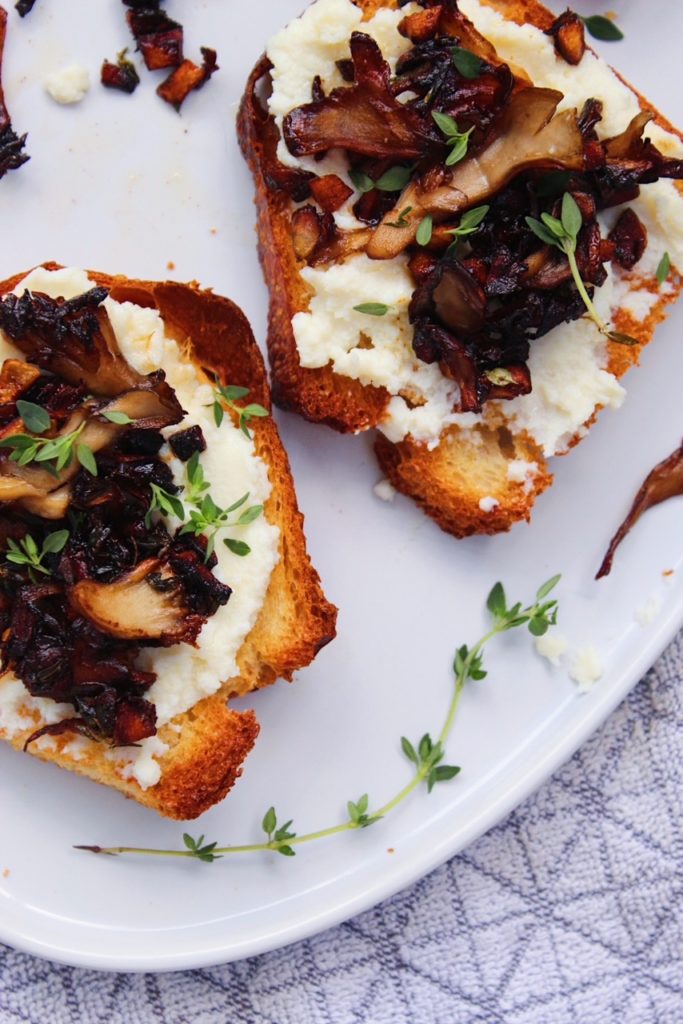 Mushroom Ricotta Toast