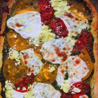 Pesto Pizza with Fresh Tomatoes