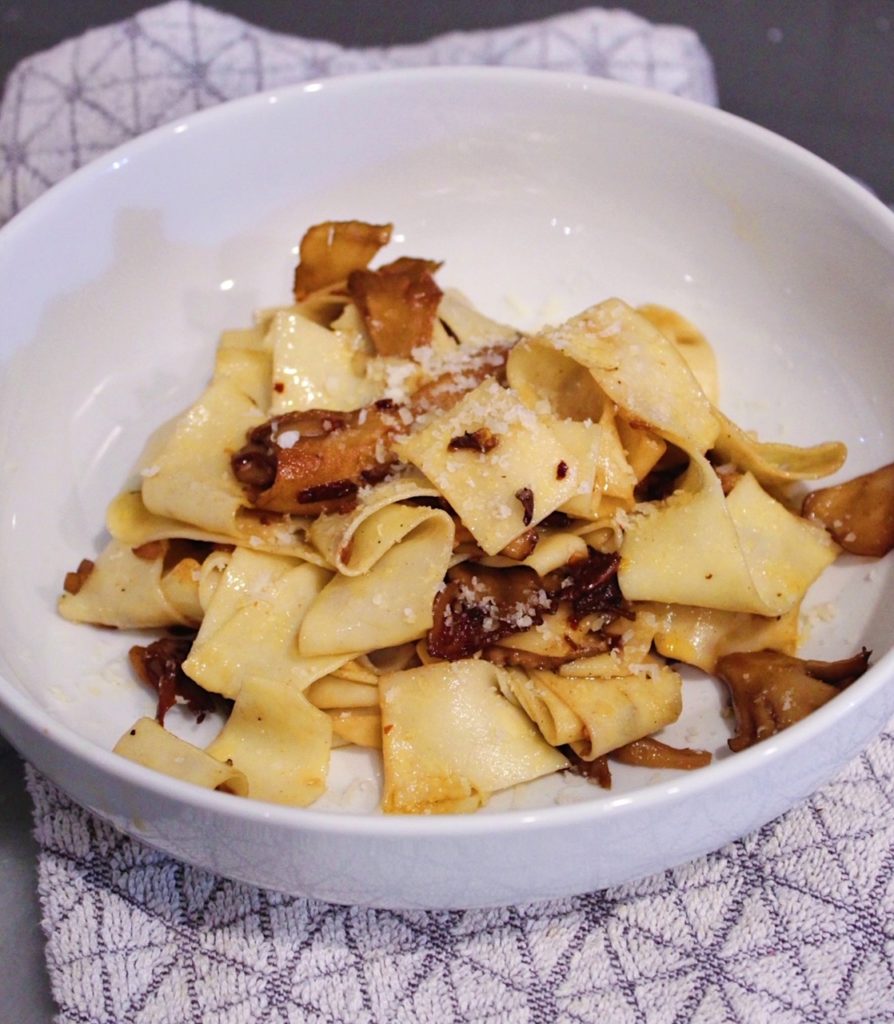 Mushroom Pasta dished up