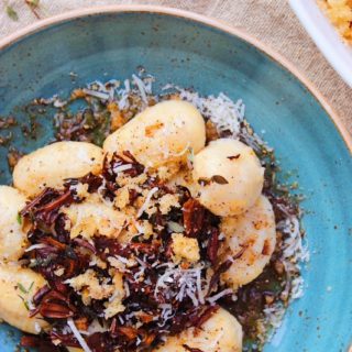 Goat Cheese Gnocchi in Herb Butter Sauce