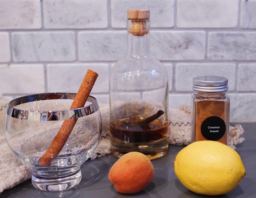 Winter Bourbon Cocktail with Apricot ingredients