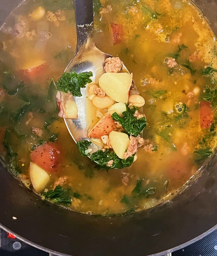 Tuscan Kale Soup in pot