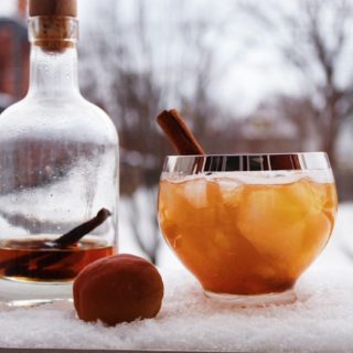 Winter Bourbon Cocktail with Apricot