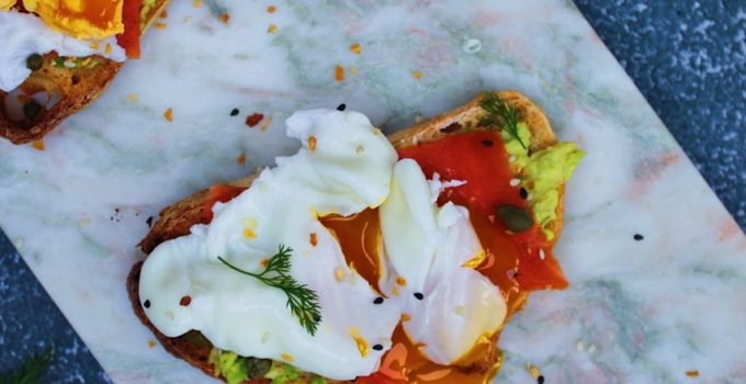 Avocado Toast with Eggs and Salmon